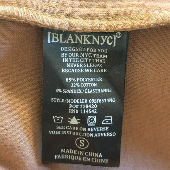 BlankNYC Fleece Shacket Camel Tan Button Down Long Jacket Size S Oversized - Picture 14 of 16